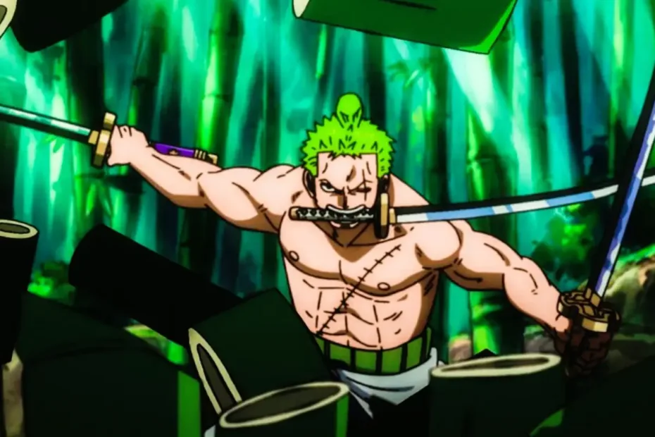 zoro treina com mihawk